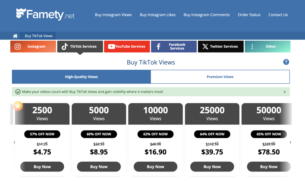 buy tiktok views famety