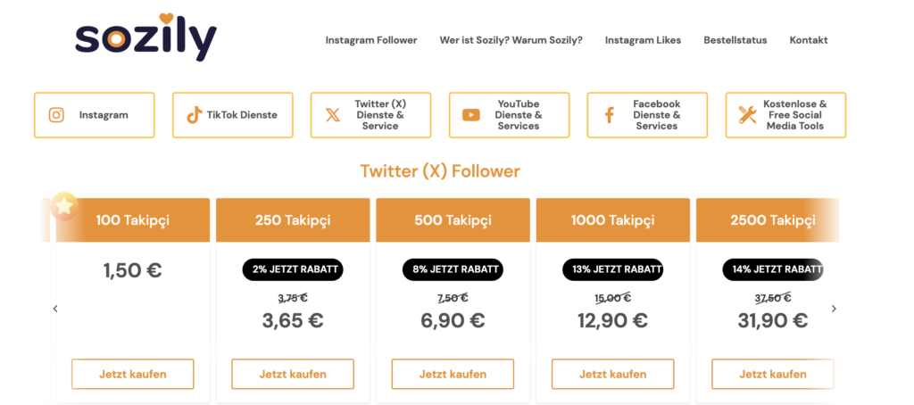 Sozily Buy Twitter Followers